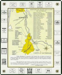 Classement 1855 Sauternes et Barsac